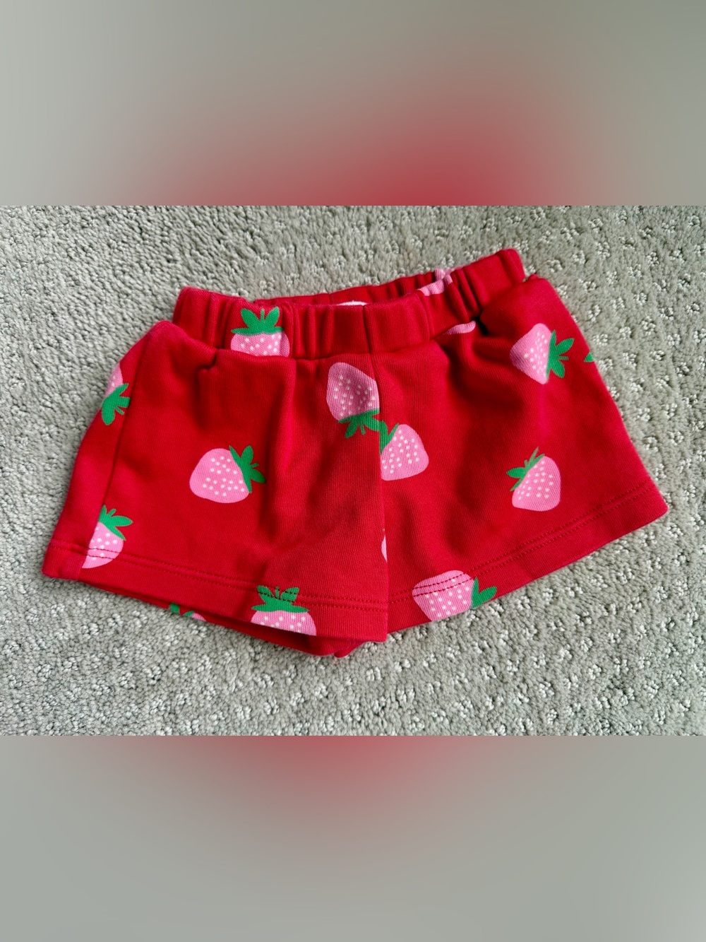 The Beaufort Bonnet Company Red Strawberry Print Girls' Shorts